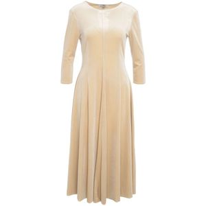 Gender, Dames, Jurken, Beige, Maat: XL Velours,