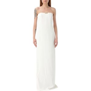 Elisabetta Franchi, Dames, Jurken, Beige, Maat: M