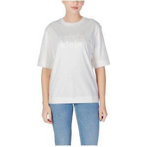 Calvin Klein Jeans, Dames, Tops, Wit, Maat: XS Katoen,