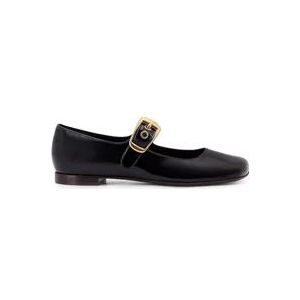 Chloé Patent Leren Ballerina met Verstelbare Band , Black , Dames , Maat: 37 EU