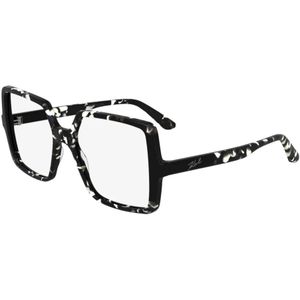 Karl Lagerfeld - Zonnebril - Zwart - Vierkant Acetaat Montuur - 54 mm Lensbreedte