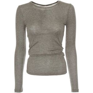 Samsøe Samsøe - Dou - T-shirt - Grijs Gemêleerd - Lange Mouw