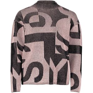 Betty Barclay - Jacquard Gebreide Trui - Roze - Relaxte Pasvorm