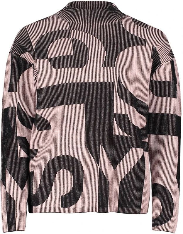 Betty Barclay - Jacquard Gebreide Trui - Roze - Relaxte Pasvorm