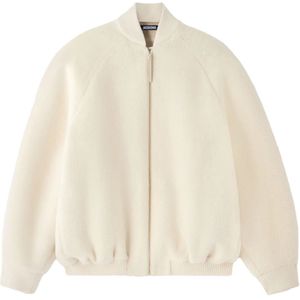 Jacquemus, Dames, Jassen, Wit, Maat: XS Wol,