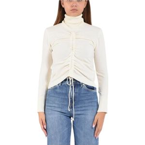 Akep, Dames, Truien, Beige, Maat: XS Wol,