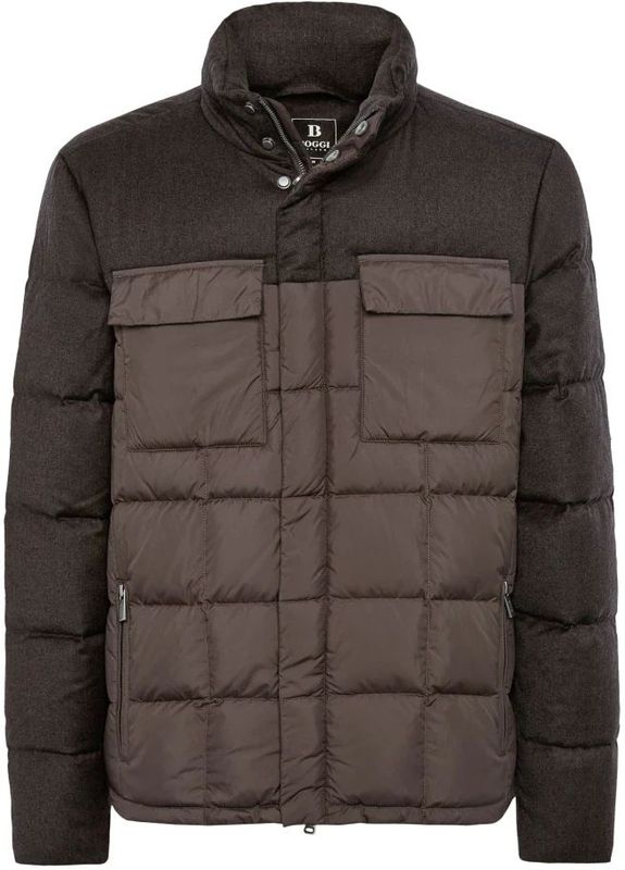 Boggi Milano, Heren, Jassen, Bruin, Maat: M Flanel,