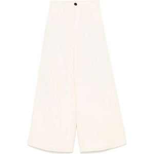 Forte Forte, Dames, Broeken, Beige, Maat: S Zijde,