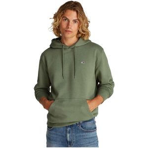 Tommy Jeans, Heren, Sweatshirts & Hoodies, Groen, Maat: XL Katoen,