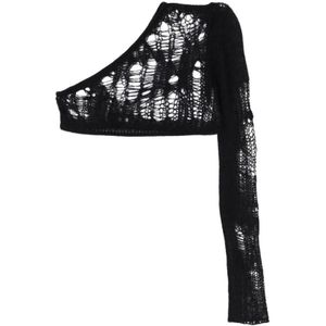 Rick Owens, Dames, Tops, Zwart, Maat: S Wol,