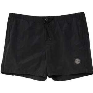 Stone Island, Heren, Badkleding, Zwart, Maat: S Nylon,