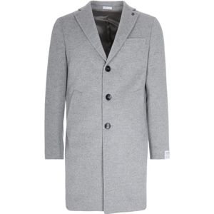 Breras, Heren, Mantels, Grijs, Maat: M Wol,