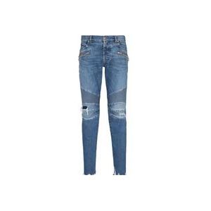 Balmain Slim-fit katoenen jeans , Blue , Heren , Maat: W32
