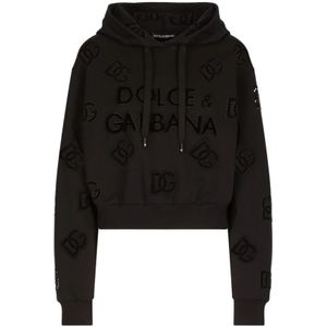 Dolce & Gabbana, Dames, Sweatshirts & Hoodies, Zwart, Maat: S