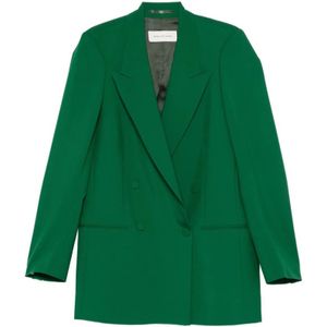 Dries Van Noten, Dames, Jassen, Groen, Maat: XS Leer,
