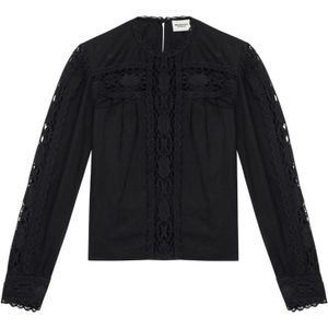 Isabel Marant, Dames, Blouses & Shirts, Zwart, Maat: S Zijde,