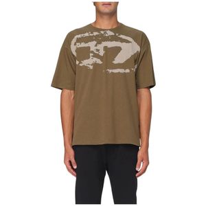 Diesel, Heren, Tops, Groen, Maat: 3XL Katoen,