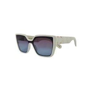 Dior Moderne vierkante zonnebril met Cannage-motief , White , Dames , Maat: ONE Size