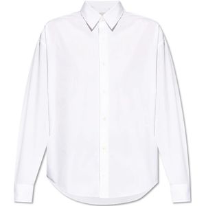 Ami Paris, Heren, Overhemden, Wit, Maat: L Katoen,