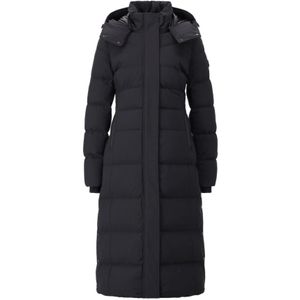 Moose Knuckles, Dames, Mantels, Zwart, Maat: S Nylon,