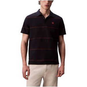 Calvin Klein Jeansvoor mannen. LV04RC269G Polo Kruisnerf wit (S), Casual, Katoen, Korte mouwen