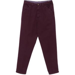 Brunello Cucinelli, Heren, Broeken, Paars, Maat: M Katoen,