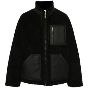 Moschino, Heren, Jassen, Zwart, Maat: L