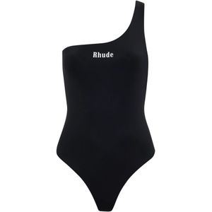Rhude, Dames, Badkleding, Zwart, Maat: M Nylon,