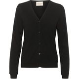 Cream - Zwarte Gebreide Vest - Dames - V-Hals