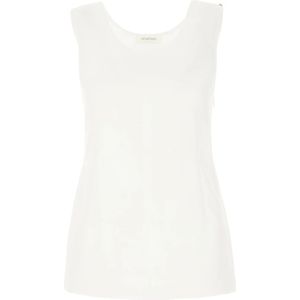 Sportmax, Dames, Tops, Wit, Maat: S Poliester,