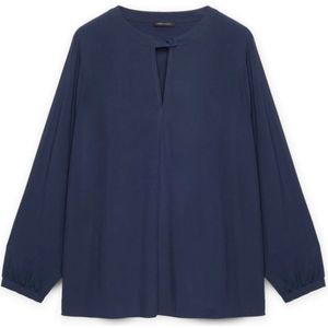 Fiorella Rubino, Dames, Blouses & Shirts, Blauw, Maat: 2XL Viscose,