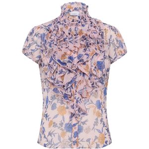 Saint Tropez - Lilja SZ Crinkle SS Shirt - Veelkleurig - Blouse