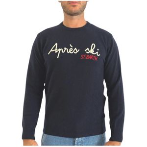 Saint Barth, Heren, Truien, Blauw, Maat: L Wol,