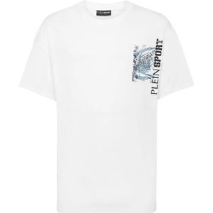 Plein Sport, Heren, Tops, Wit, Maat: XS Katoen,