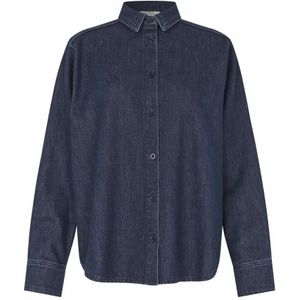 Masai, Dames, Blouses & Shirts, Blauw, Maat: XS Denim,