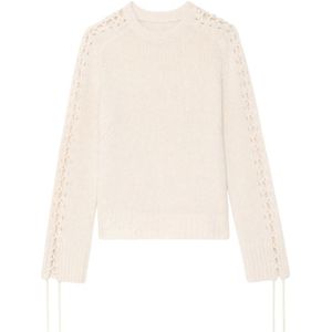 Zadig & Voltaire, Dames, Truien, Beige, Maat: M Wol,