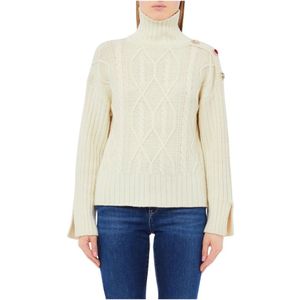 Liu Jo, Dames, Truien, Beige, Maat: S Wol,