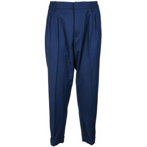 Dondup, Heren, Broeken, Blauw, Maat: W33 Wol,