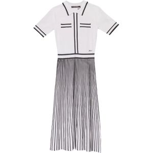 Karl Lagerfeld, Dames, Jurken, Wit, Maat: L Nylon,