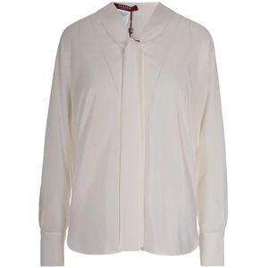 Max Mara Studio, Dames, Blouses & Shirts, Beige, Maat: S Zijde,