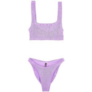 Hunza G, Dames, Badkleding, Paars, Maat: ONE Size Tweed,