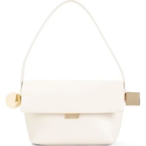 Jacquemus Ivoor Ronde Vierkante Oorbellen , Beige , Dames , Maat: ONE Size