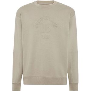 Boggi Milano, Heren, Sweatshirts & Hoodies, Beige, Maat: S Katoen,