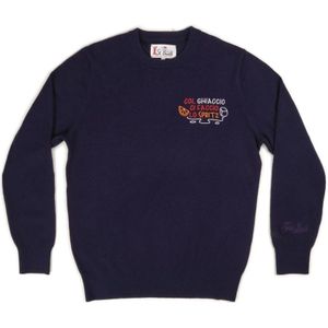 MC2 Saint Barth, Heren, Sweatshirts & Hoodies, Blauw, Maat: 2XL Poliester,