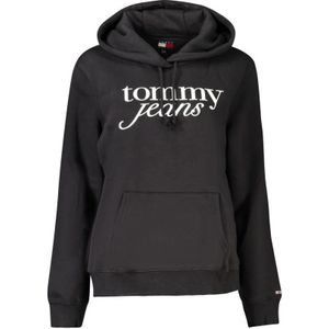 Tommy Hilfiger, Dames, Sweatshirts & Hoodies, Zwart, Maat: XL Katoen,
