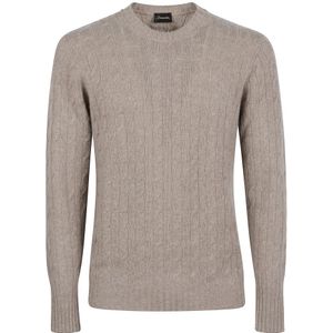Drumohr, Heren, Truien, Beige, Maat: XL Wol,