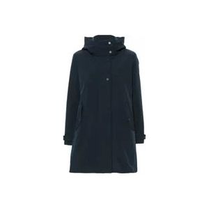 Woolrich Blauwe Tech Softshell Afneembare Jas , Blue , Dames , Maat: L