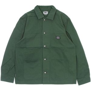Obey, Heren, Jassen, Groen, Maat: XL Katoen,