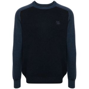 Etro, Heren, Truien, Blauw, Maat: M Wol,