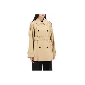 Burberry Double-Breasted Midi Trench Coat , Beige , Dames , Maat: S